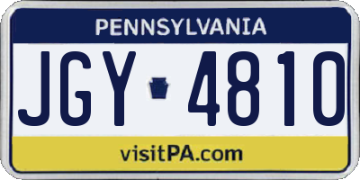 PA license plate JGY4810