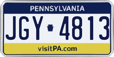 PA license plate JGY4813