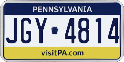 PA license plate JGY4814