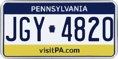 PA license plate JGY4820