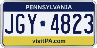 PA license plate JGY4823