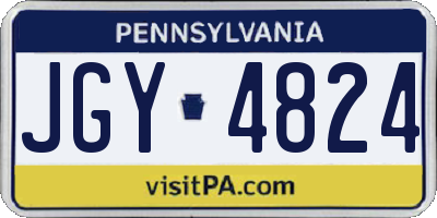 PA license plate JGY4824