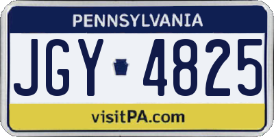 PA license plate JGY4825