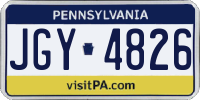 PA license plate JGY4826