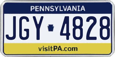 PA license plate JGY4828