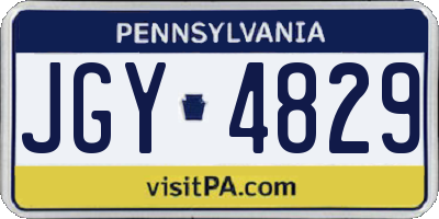 PA license plate JGY4829