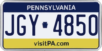 PA license plate JGY4850