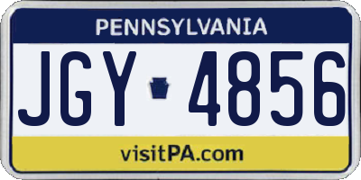 PA license plate JGY4856