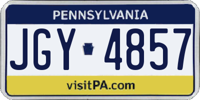 PA license plate JGY4857