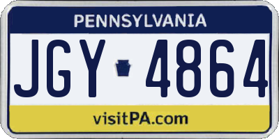 PA license plate JGY4864
