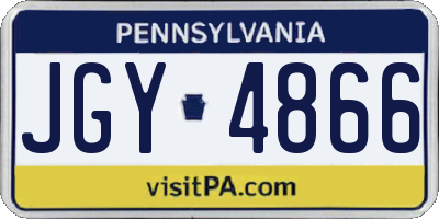 PA license plate JGY4866