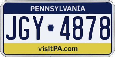 PA license plate JGY4878