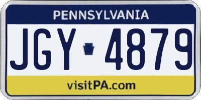 PA license plate JGY4879