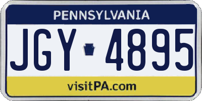 PA license plate JGY4895