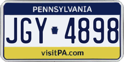 PA license plate JGY4898