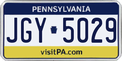 PA license plate JGY5029