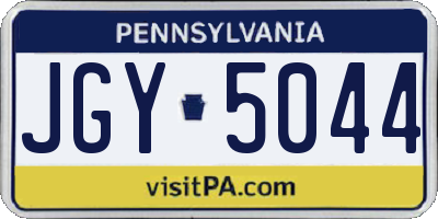 PA license plate JGY5044