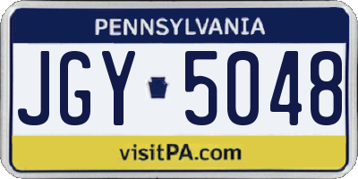 PA license plate JGY5048