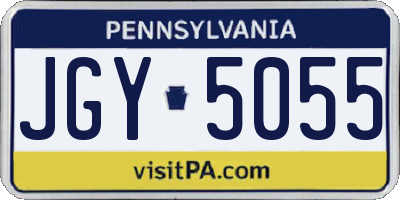 PA license plate JGY5055