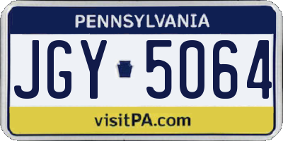 PA license plate JGY5064