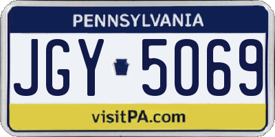 PA license plate JGY5069