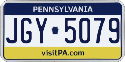 PA license plate JGY5079