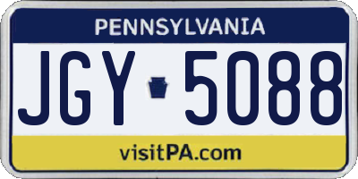 PA license plate JGY5088