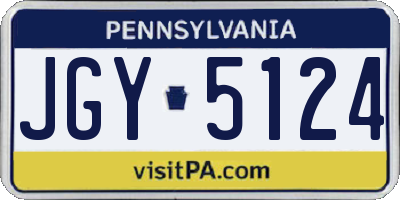 PA license plate JGY5124