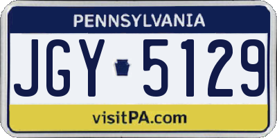 PA license plate JGY5129