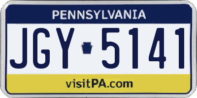PA license plate JGY5141