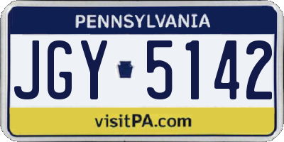 PA license plate JGY5142