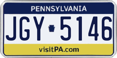 PA license plate JGY5146