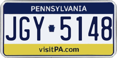 PA license plate JGY5148