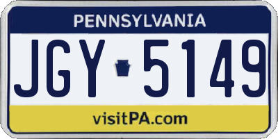 PA license plate JGY5149