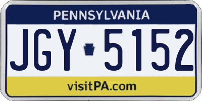 PA license plate JGY5152