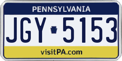 PA license plate JGY5153