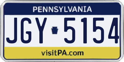 PA license plate JGY5154