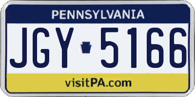 PA license plate JGY5166