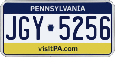 PA license plate JGY5256