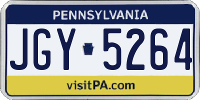 PA license plate JGY5264
