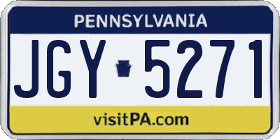 PA license plate JGY5271