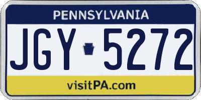 PA license plate JGY5272