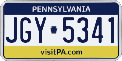 PA license plate JGY5341
