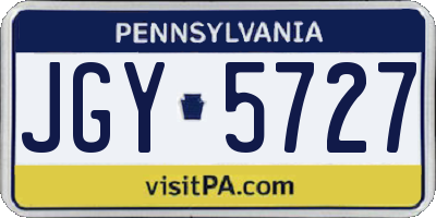 PA license plate JGY5727