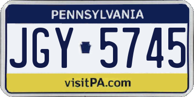 PA license plate JGY5745
