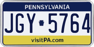 PA license plate JGY5764
