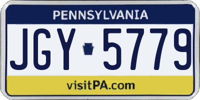PA license plate JGY5779