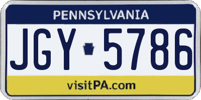 PA license plate JGY5786