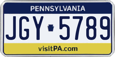 PA license plate JGY5789