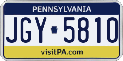 PA license plate JGY5810